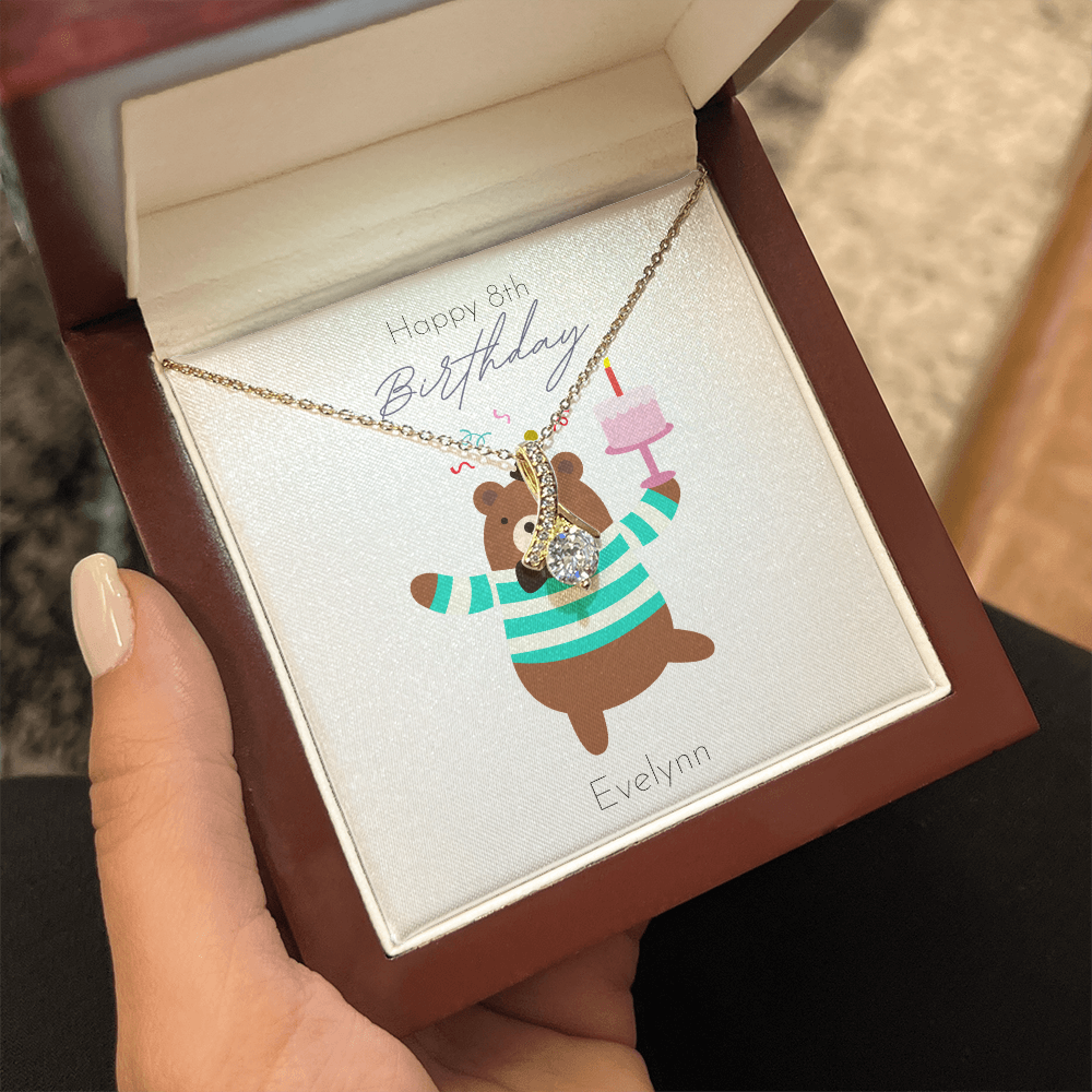 Custom Kids Birthday Gift- Dancing Bear-Alluring Beauty Necklace