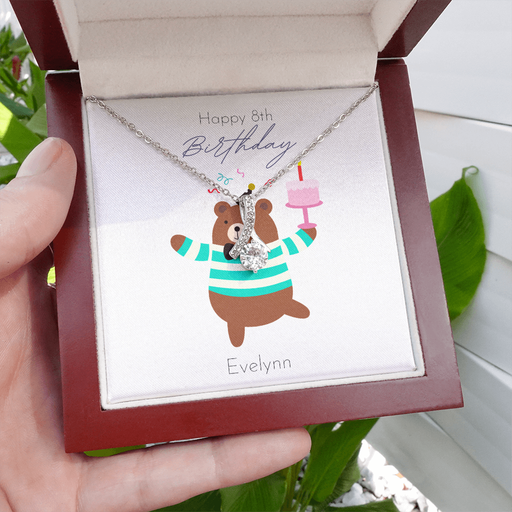 Custom Kids Birthday Gift- Dancing Bear-Alluring Beauty Necklace