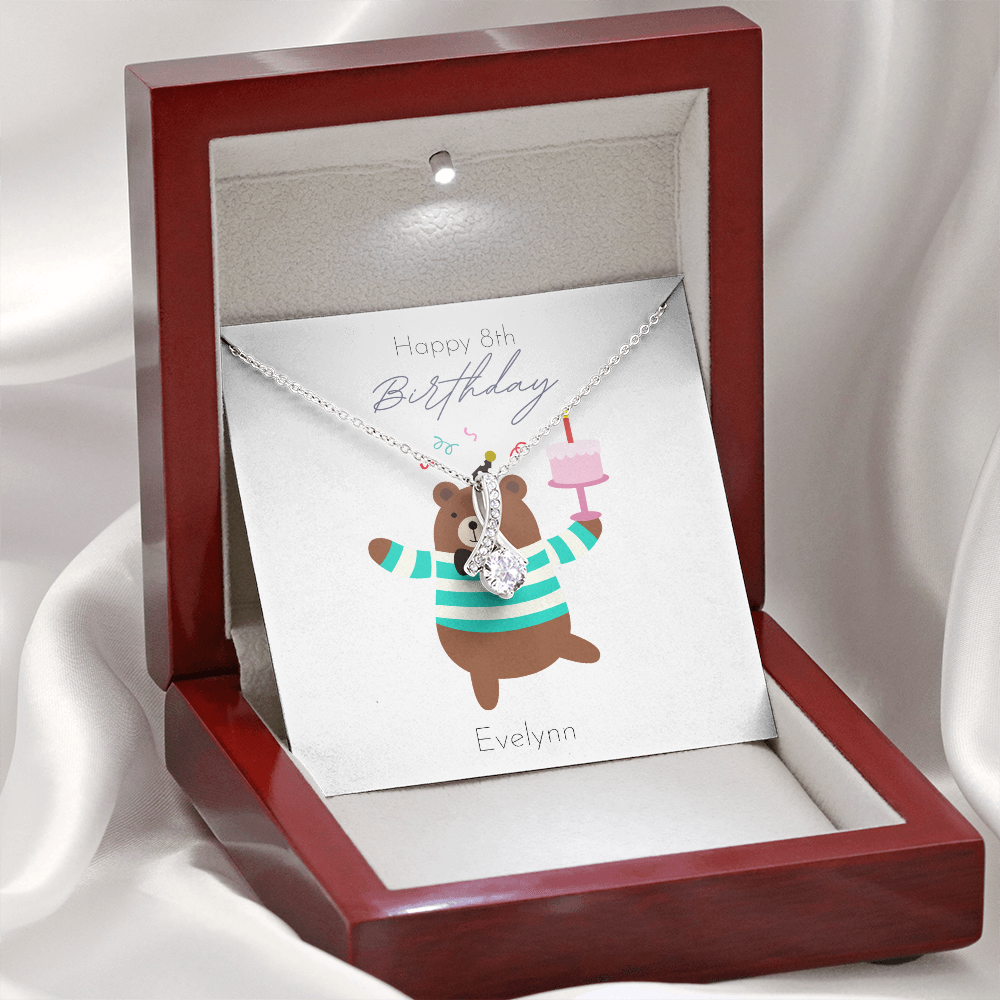 Custom Kids Birthday Gift- Dancing Bear-Alluring Beauty Necklace