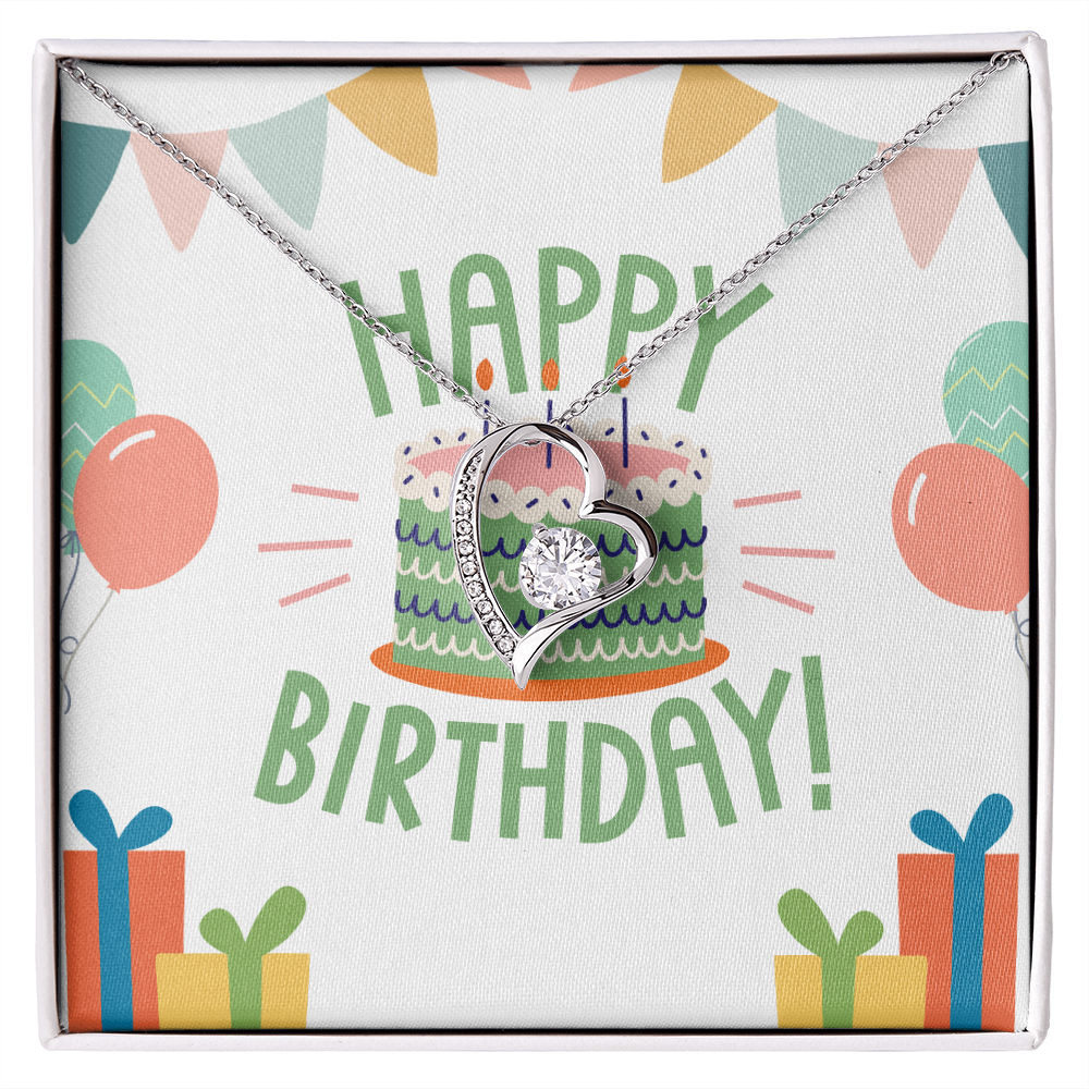 Happy Birthday- Pinks & Greens- Forever Love Necklace