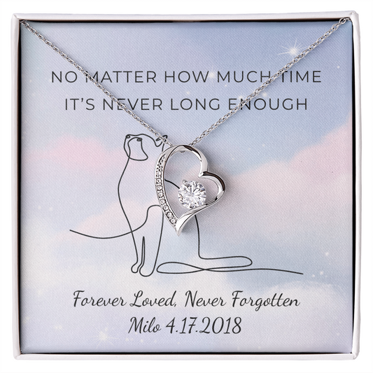 Personalized Pet Remembrance-Forever Love Necklace