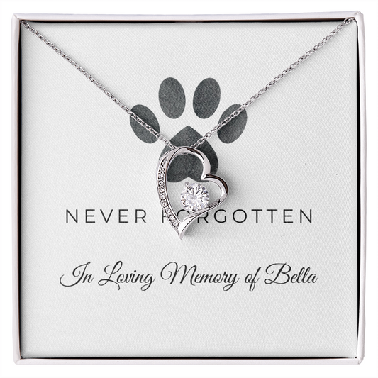 Personalized Pet Remembrance-Forever Love Necklace