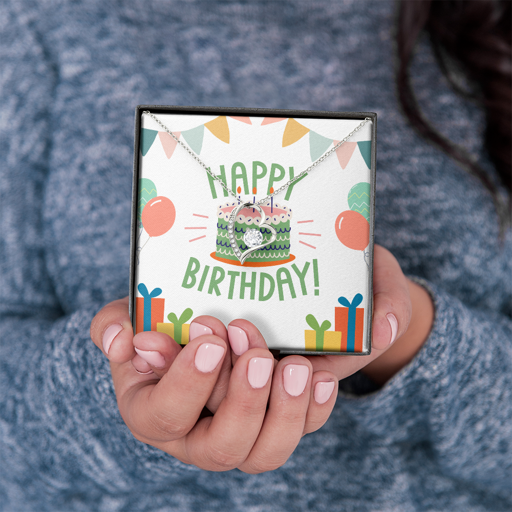 Happy Birthday- Pinks & Greens- Forever Love Necklace