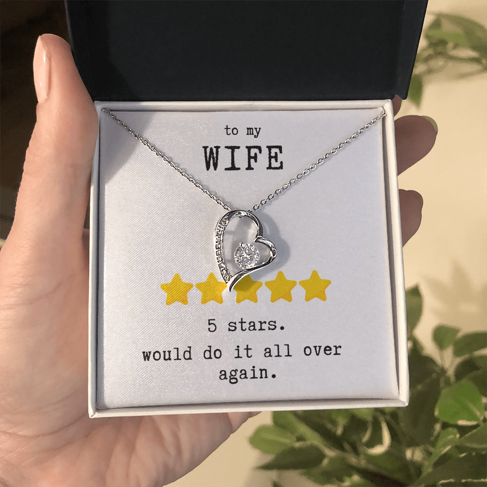 To My Wife- 5 Stars- Forever Love Necklace