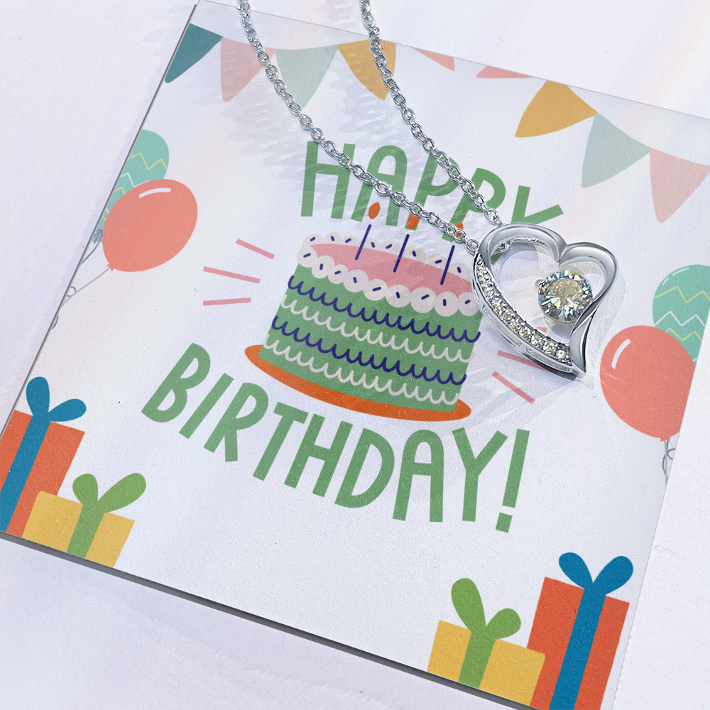 Happy Birthday- Pinks & Greens- Forever Love Necklace