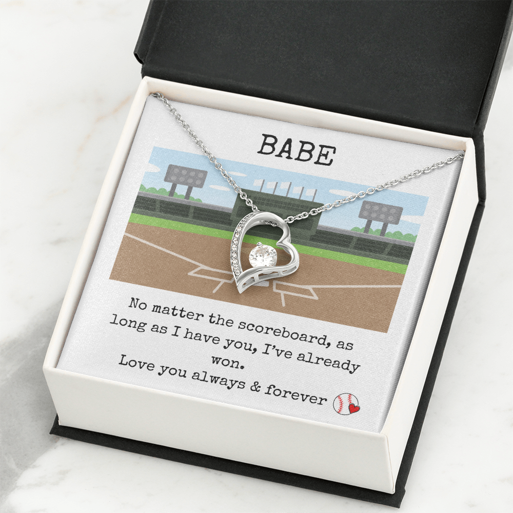 Babe- No Matter The Scoreboard, I've Already Won- Forever Love Necklace