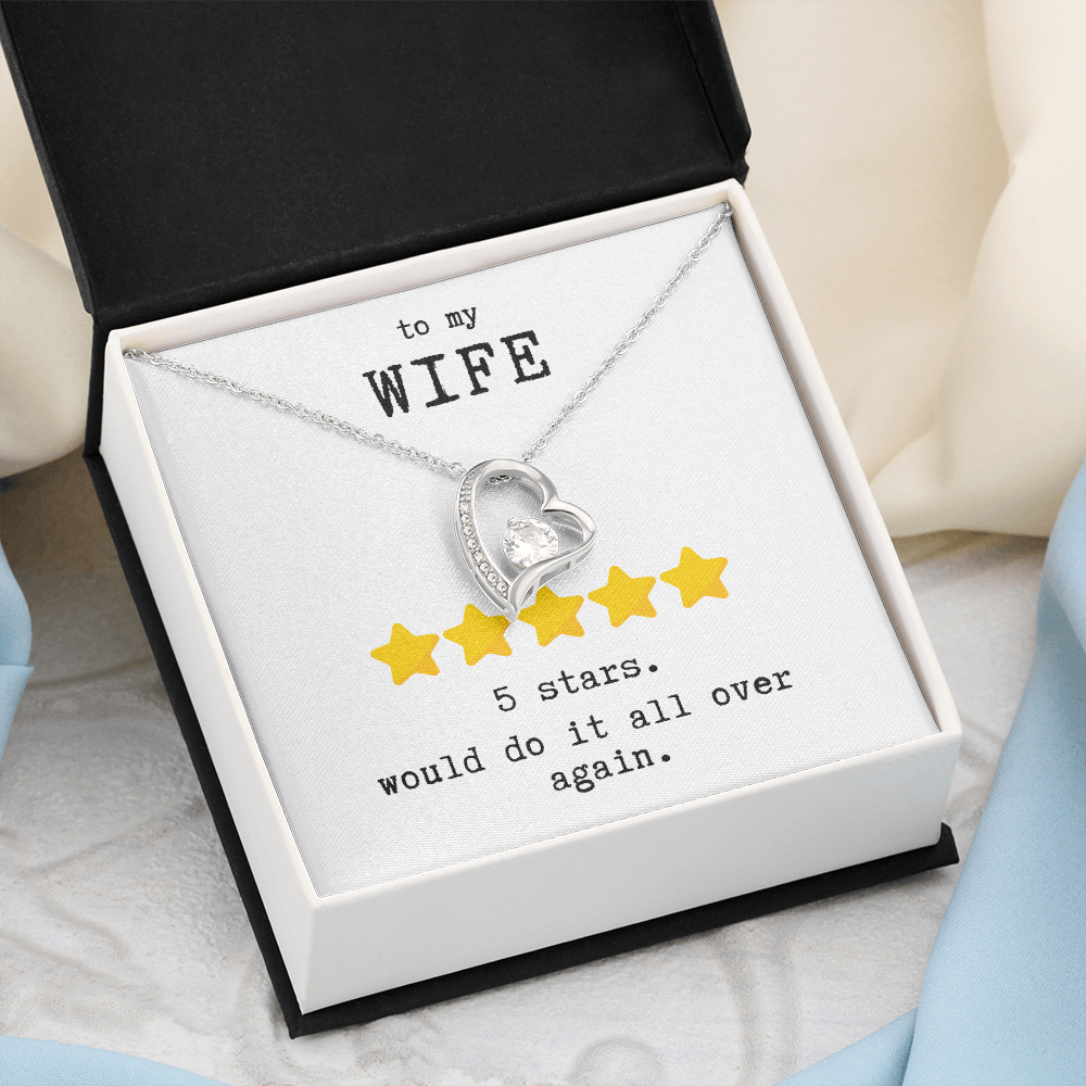 To My Wife- 5 Stars- Forever Love Necklace