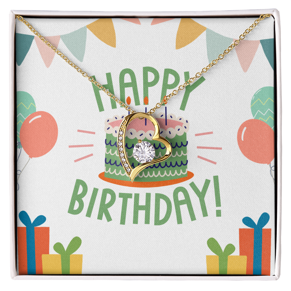 Happy Birthday- Pinks & Greens- Forever Love Necklace