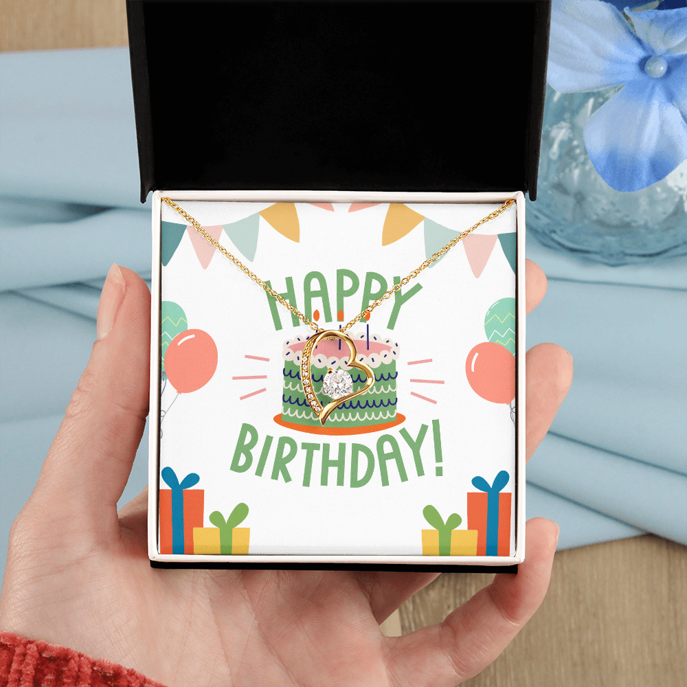 Happy Birthday- Pinks & Greens- Forever Love Necklace