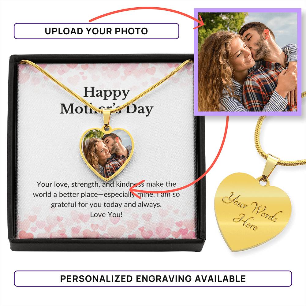 Custom Photo Necklace for Moms-Your Love & Strength